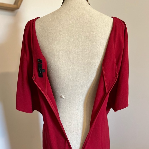 Theory | Red Shift Dress Flutter Sleeve Women’s Size Medium (8) - Picture 5 of 12